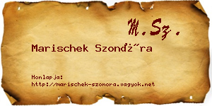 Marischek Szonóra névjegykártya